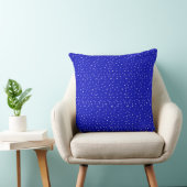 Coussin Étoiles Blanches Scintillantes Bleues (Chaise)