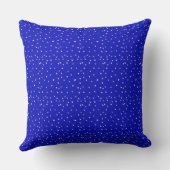 Coussin Étoiles Blanches Scintillantes Bleues (Verso)