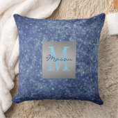 Coussin Etoiles bleu et blanc de l'espace Jeter l'oreiller (Couverture)