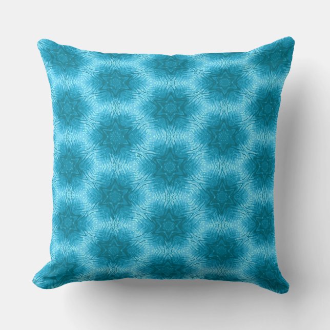 Coussin Étoiles bleu turquoise (Recto)