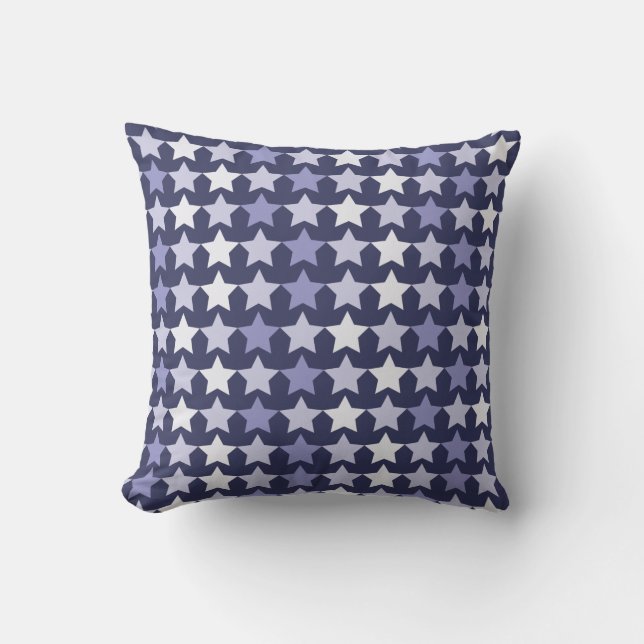 Coussin Étoiles bleues de la marine patriotique (Recto)