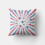 Coussin étoiles bleues et rouges. (Verso)