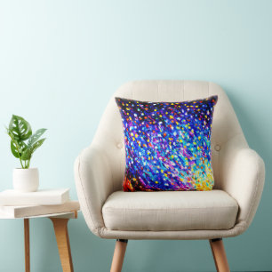 Coussin Étoiles Colorées Dans Le Ciel Bleu. Commandez dès 