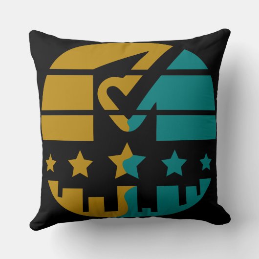 Coussin Étoiles d'approbation - Une perspective moderne (Verso)