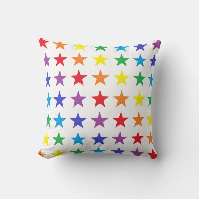 Coussin Étoiles d'arc-en-ciel (Recto)