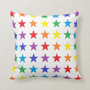 Coussin Étoiles d'arc-en-ciel