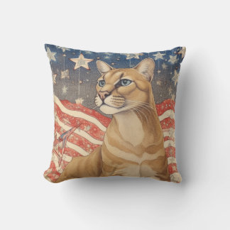 Coussin Étoiles de cougar et rayures