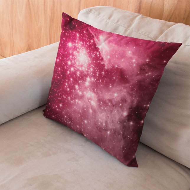 Coussin Etoiles de framboise (Raspberry Stars Throw Pillow)