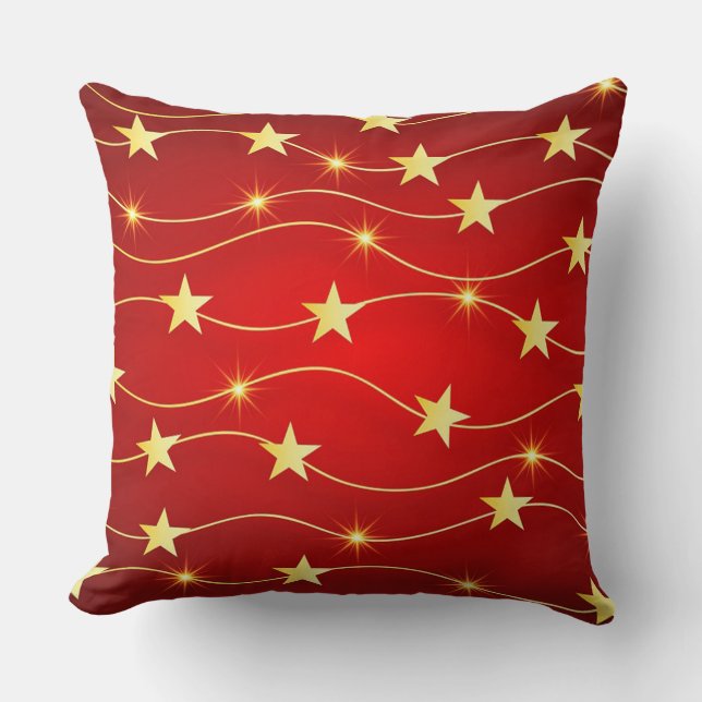 Coussin Étoiles de Noël (Recto)