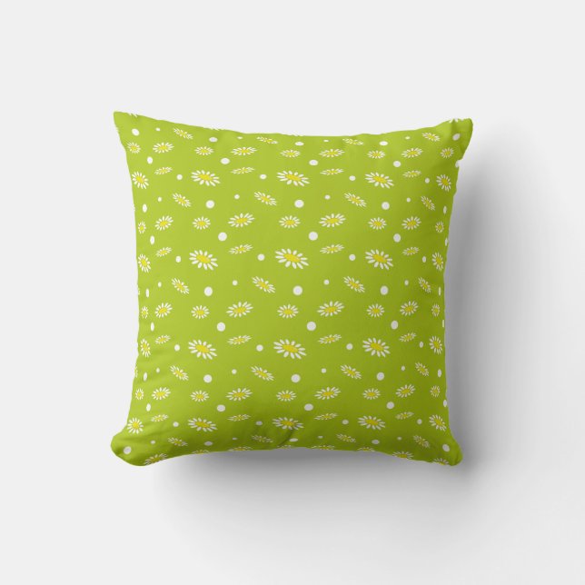 Coussin Etoiles de prairie Fleurs de marguerite (Recto)