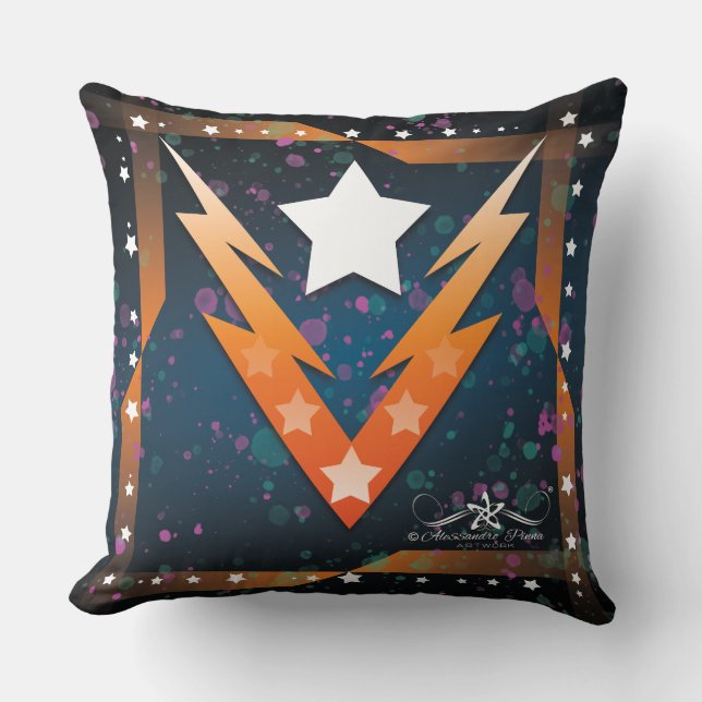 Coussin Étoiles de tonnerre (Recto)