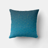 Coussin étoiles d'or sur le bleu. (Verso)