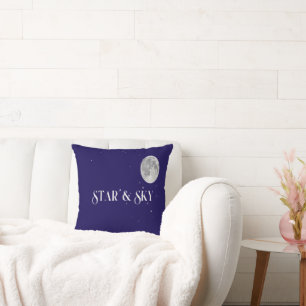 Coussin Etoiles et Lune Jeu d'Oreiller - Ciel violet Desig