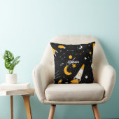 Coussin Etoiles et Lune Rocket spatiale  (Chaise)