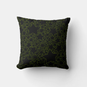 Coussin Étoiles, Étoiles, Étoiles - Vert citron