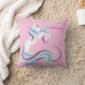 Coussin Étoiles Glittery Étincelle Unicorne rose (Couverture)