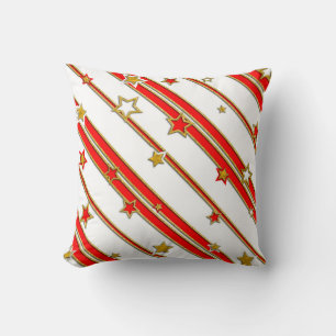 Coussin Etoiles & Grilles Motif or rouge bleu + vos idées