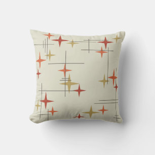 Coussin Étoiles Modernes du Milieu du Siècle