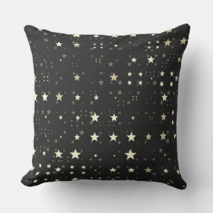 Coussin Étoiles noires et blanches