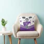 Coussin Étoiles pourpres et argentées Cheer Filles de prem (Chaise)