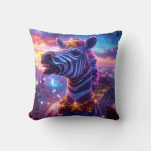 Coussin Étoiles sur bandes avec ZEBRA ZANZIBAR