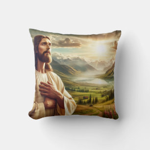 Coussin Étonnant Jésus Christ peinture numérique
