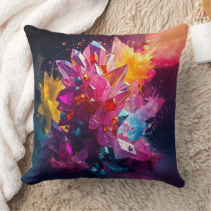 Coussin Étonnante explosion de cristaux de bismuth couleur