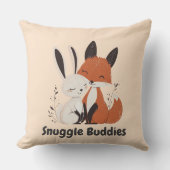 Coussin Étouffement Buddies Fox & Bunny | Amis animaux con (Recto)