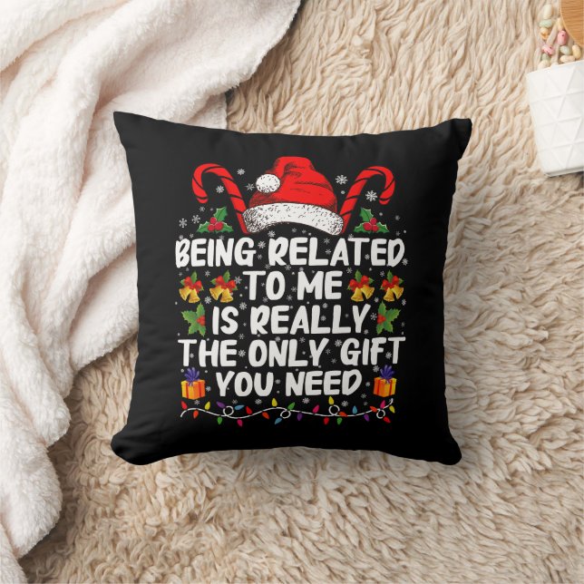 Coussin Être apparenté à moi est vraiment le seul cadeau  (Couverture)
