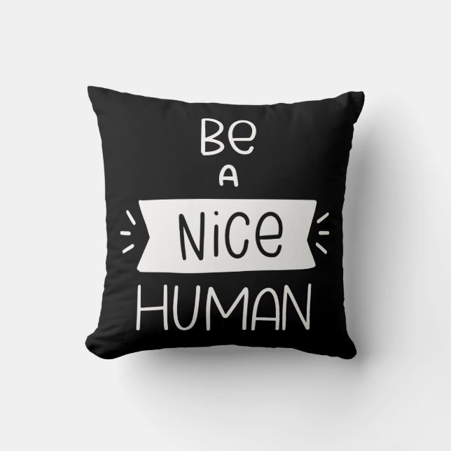 Coussin Être un homme gentil (Recto)