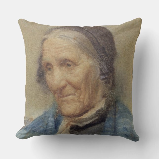 Coussin Étude de dame âgée, 1912 (la semaine sur le (Recto)