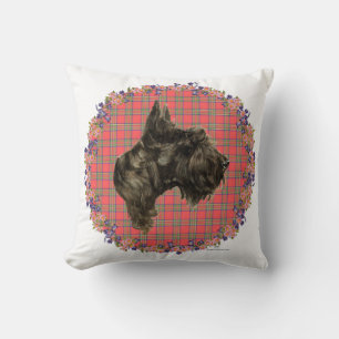 Coussin Étude de tête sur tartan