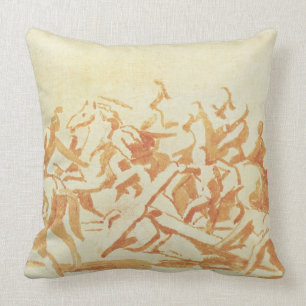 Coussin Étude du Christ portant la croix (craie et lavage