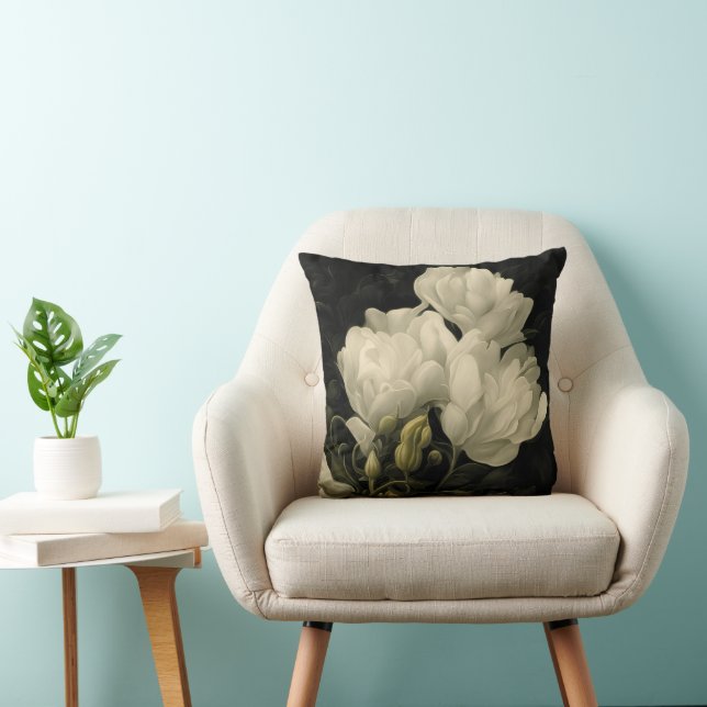 Coussin Étude d'une fleur de pivoine (Chaise)