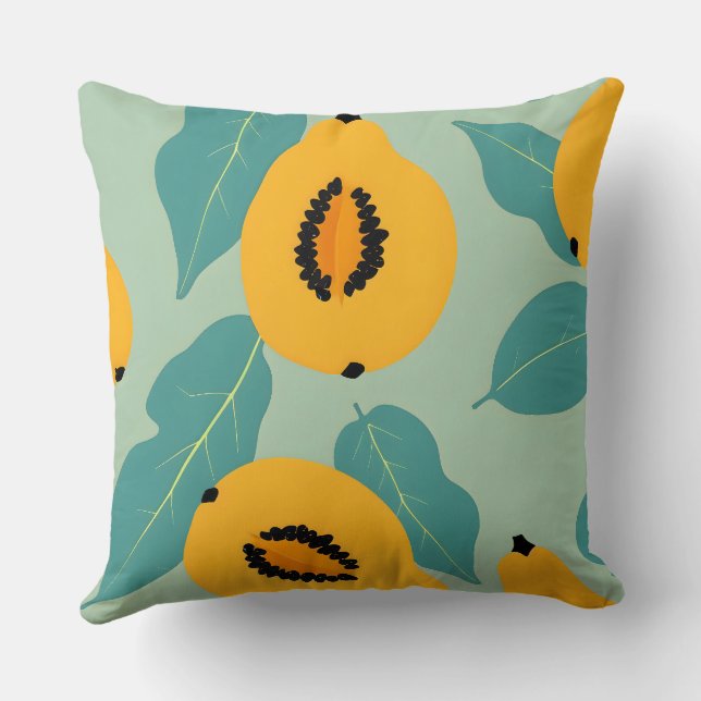 Coussin Étude Papaya (Verso)