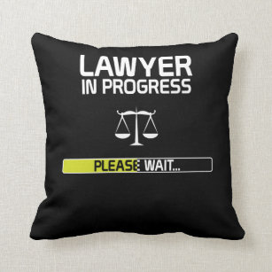 Coussin Étudiant drôle en cours d'école de droit d'avocat