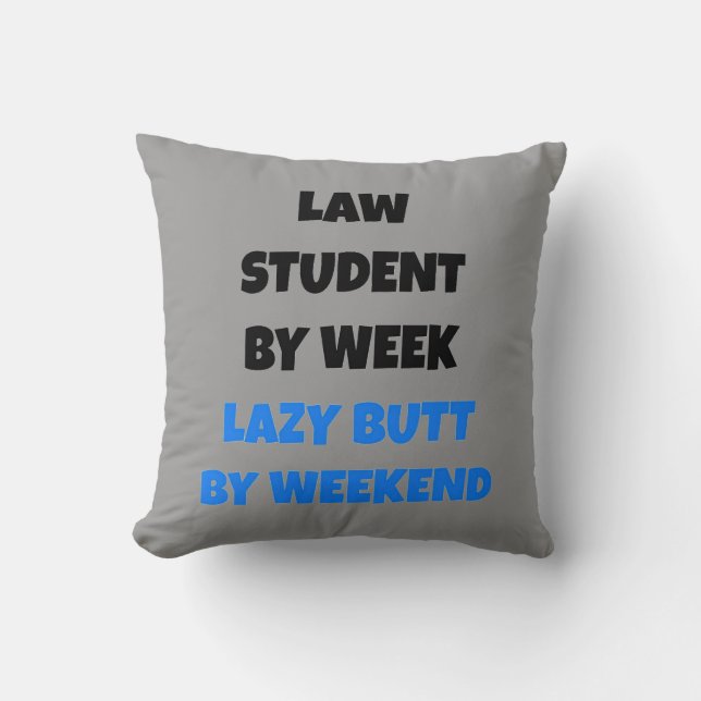 Coussin Étudiant en droit Lazy Butt (Recto)