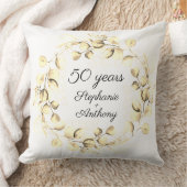 Coussin Eucalyptus 50e anniversaire de mariage de diamant (Couverture)