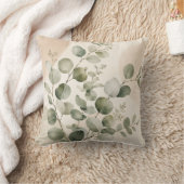Coussin Eucalyptus Botanical Leaves Decorative Pillow (Couverture)
