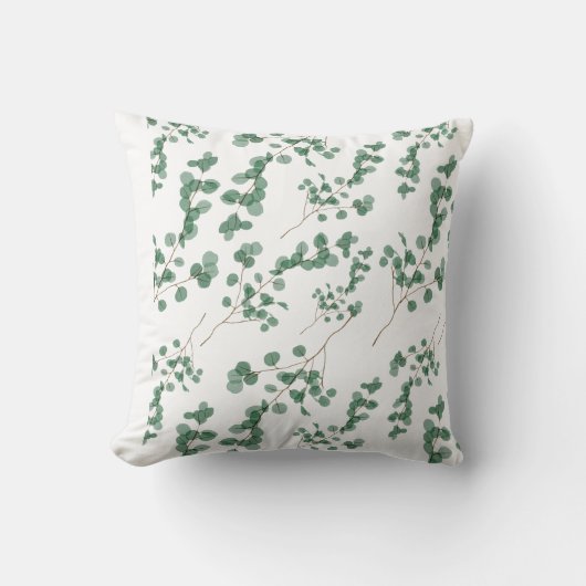 Coussin Eucalyptus Feuille Motif sans couture (Recto)
