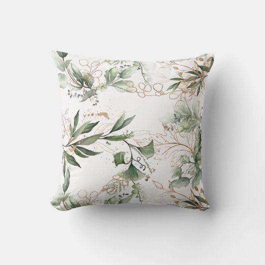 Coussin Eucalyptus moderne Premium Sage Eucalyptus Green J (Recto)