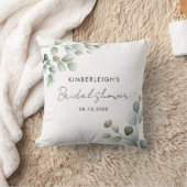 Coussin Eucalyptus verdure écriture Baby Shower de mariage (Couverture)