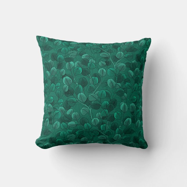 Coussin Eucalyptus vert (Recto)