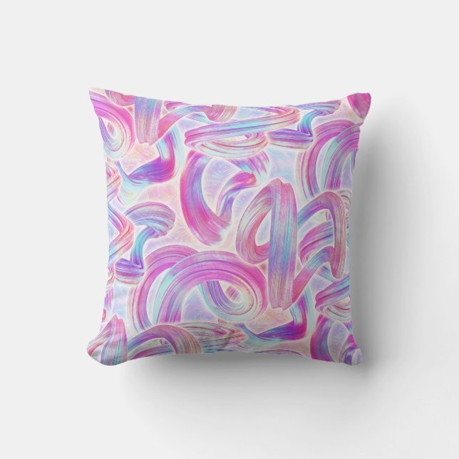 Coussin eurobeat holorave - rose et bleu : (Recto)