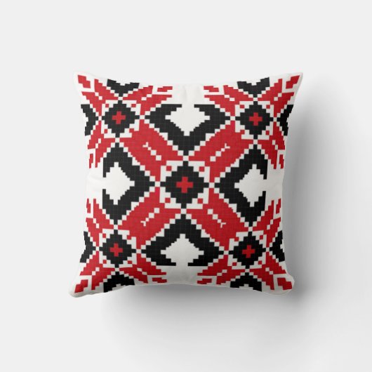 Coussin Europe de l'Est Motif, folklore traditionnel, folk (Verso)