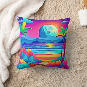 Coussin Évasion nocturne tropicale