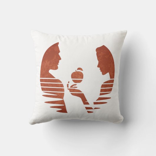 Coussin Eve Met Une Pomme À Adam, Grunge Version 3/3 (Verso)