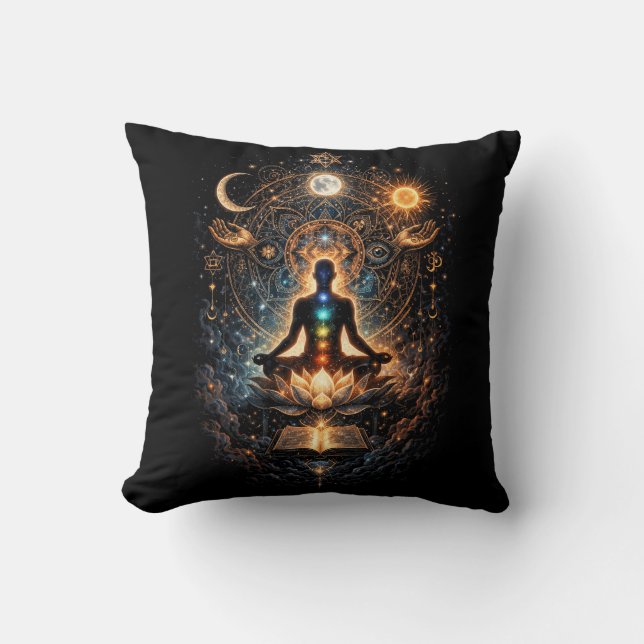 Coussin Éveil du cosmos intérieur (Recto)