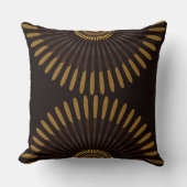 Coussin Eventail Ethnique Brun Centré et Plumetis (Recto)