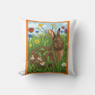 Coussin Every Bunny Loves Flowers